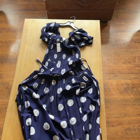 Odells Navy and white midi dress - Picture 2 of 4